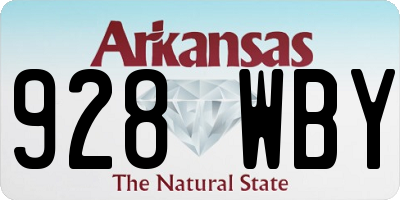 AR license plate 928WBY