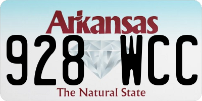 AR license plate 928WCC