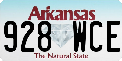 AR license plate 928WCE
