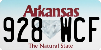 AR license plate 928WCF