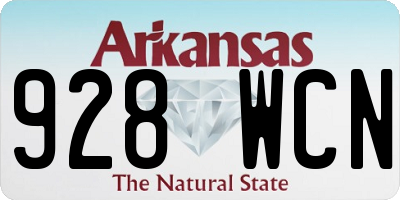AR license plate 928WCN