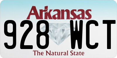 AR license plate 928WCT