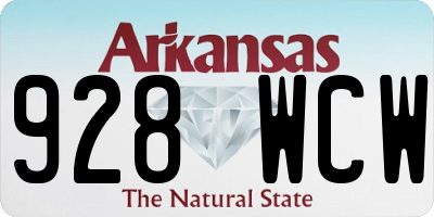 AR license plate 928WCW