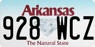 AR license plate 928WCZ