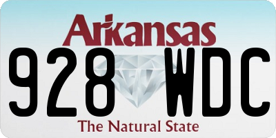 AR license plate 928WDC