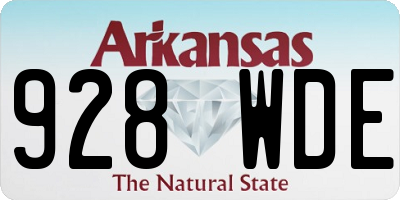 AR license plate 928WDE