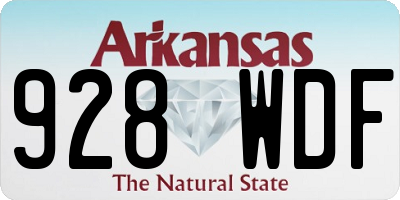 AR license plate 928WDF