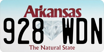 AR license plate 928WDN