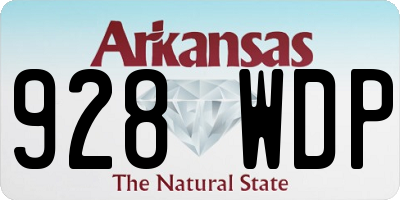 AR license plate 928WDP