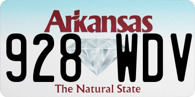 AR license plate 928WDV