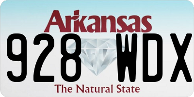 AR license plate 928WDX
