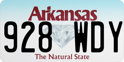AR license plate 928WDY