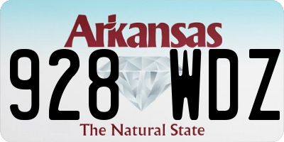 AR license plate 928WDZ