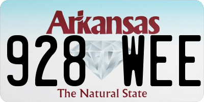 AR license plate 928WEE