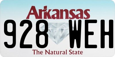 AR license plate 928WEH