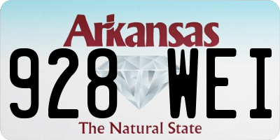 AR license plate 928WEI