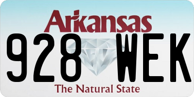 AR license plate 928WEK