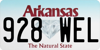 AR license plate 928WEL