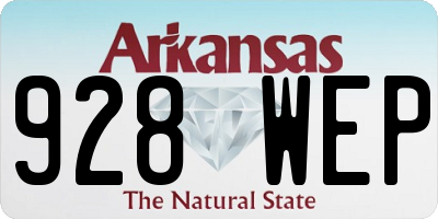 AR license plate 928WEP