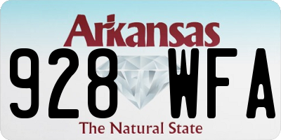 AR license plate 928WFA