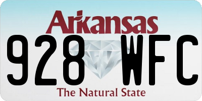 AR license plate 928WFC