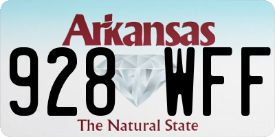 AR license plate 928WFF