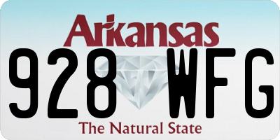 AR license plate 928WFG