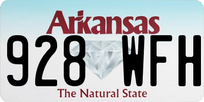 AR license plate 928WFH