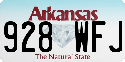 AR license plate 928WFJ