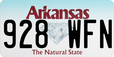AR license plate 928WFN