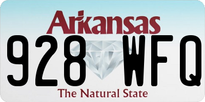 AR license plate 928WFQ