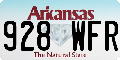 AR license plate 928WFR