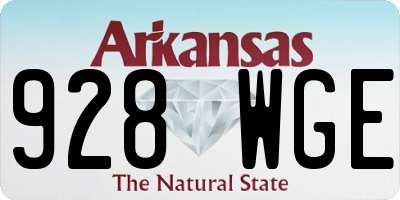 AR license plate 928WGE