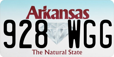 AR license plate 928WGG