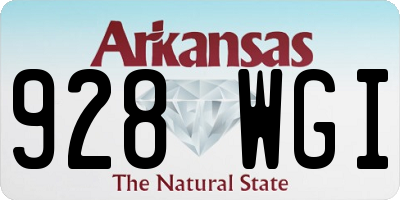 AR license plate 928WGI