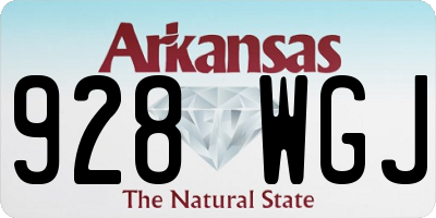AR license plate 928WGJ