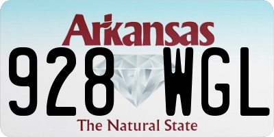 AR license plate 928WGL