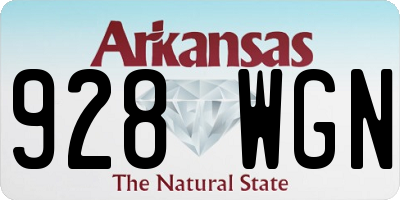 AR license plate 928WGN