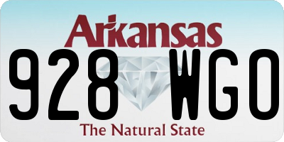 AR license plate 928WGO