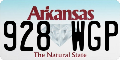 AR license plate 928WGP