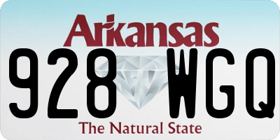 AR license plate 928WGQ
