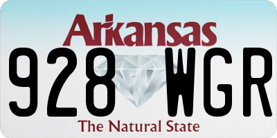 AR license plate 928WGR