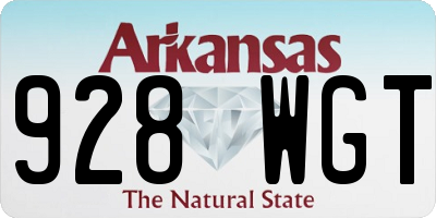 AR license plate 928WGT
