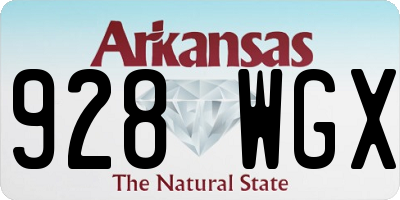 AR license plate 928WGX