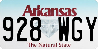 AR license plate 928WGY