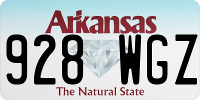 AR license plate 928WGZ