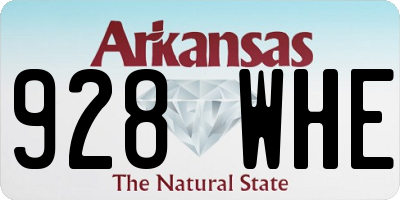 AR license plate 928WHE