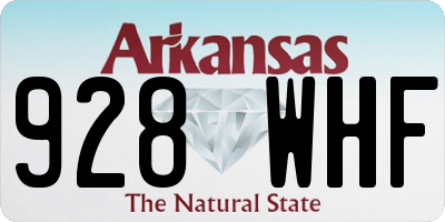 AR license plate 928WHF
