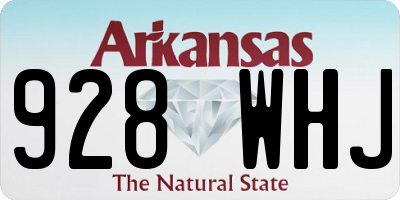 AR license plate 928WHJ