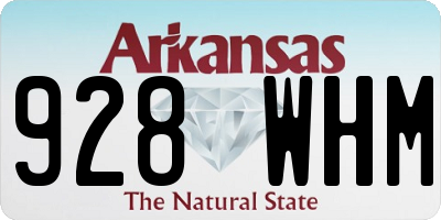 AR license plate 928WHM